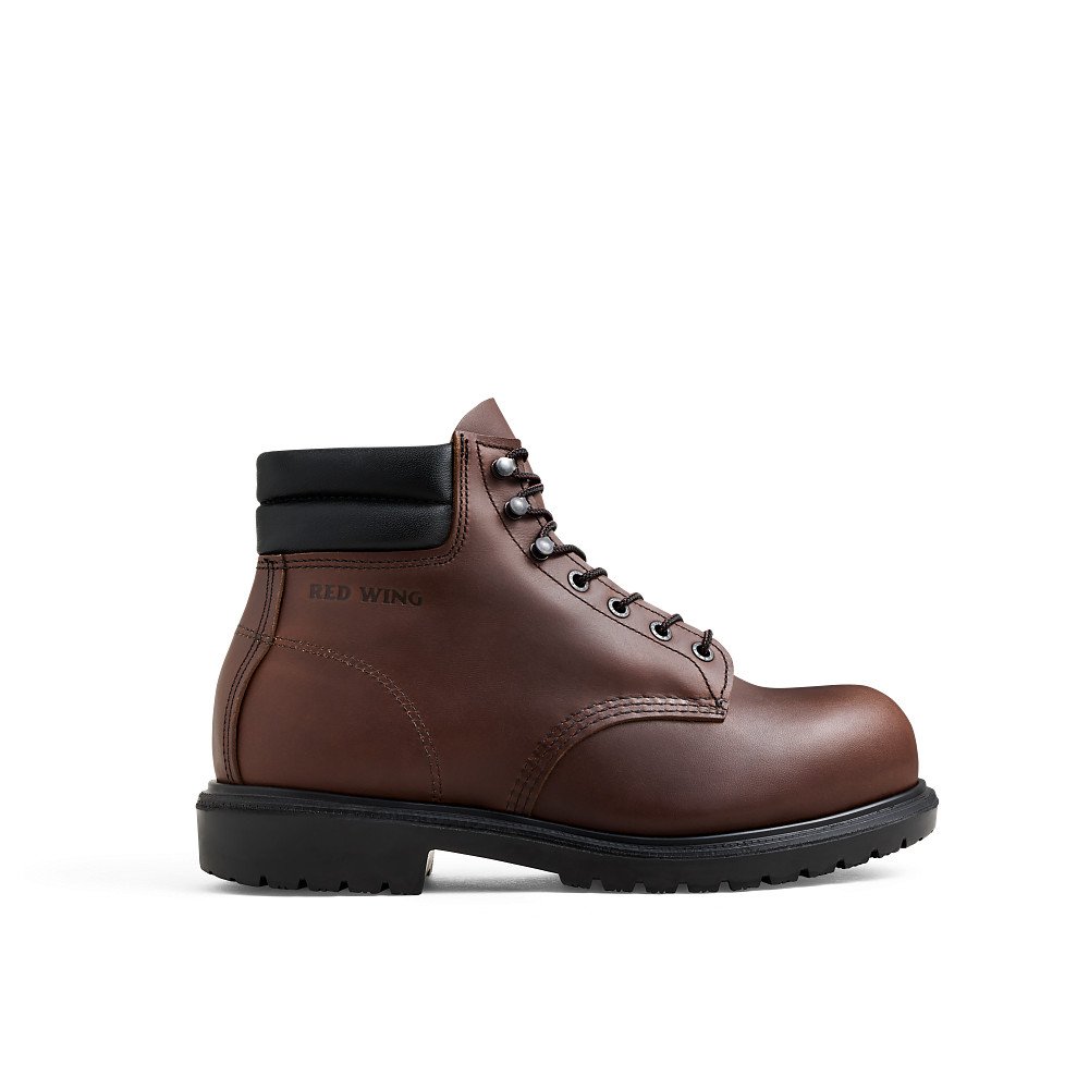 Brown Red Wing SuperSole X 2545 industrial safety boot on a white background